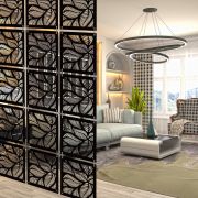 Olive Tree Room Partitions Black 6018