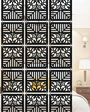 Olive Tree Room Partitions Black 6021