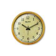 Wooden Ring Silent Movement Big Size Royal Look Wooden Wall Clock, (Natural Wood)