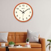 Analog Decorative Latest Wall Clock Tic-Toc Movement Classic (Orange)