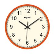 Analog Decorative Latest Wall Clock Tic-Toc Movement Classic (Orange)