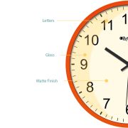 Analog Decorative Latest Wall Clock Tic-Toc Movement Classic (Orange)