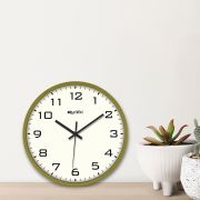 Wall Clock Analog Decorative Wall Clock Tic-Toc Movement Classic Clock (Green)