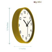 Wall Clock Analog Decorative Wall Clock Tic-Toc Movement Classic Clock (Green)