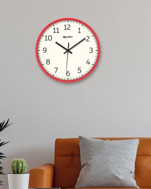 Analog Decorative Latest Wall Clock Tic-Toc Movement Classic Clock (Pink)