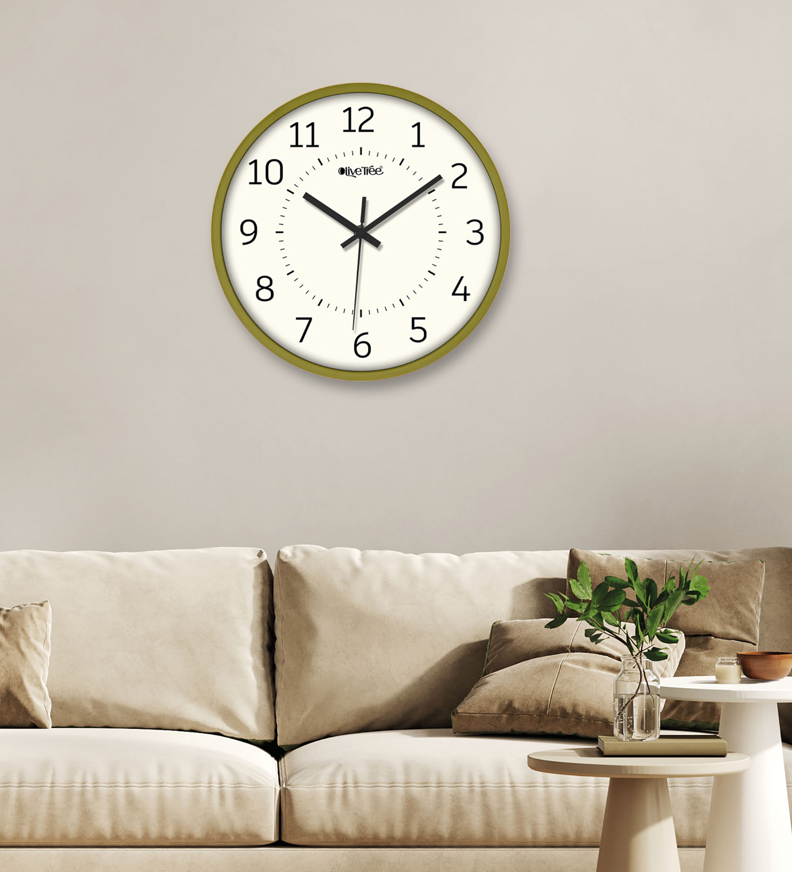 Analog Decorative Latest Wall Clock Tic-Toc Movement Classic Clock (Green)