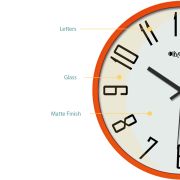 Wall Clock 12 Inch Analog Decorative Latest Wall Clock Tic-Toc Movement Classic Clock (Orange)