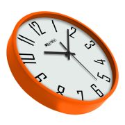 Wall Clock 12 Inch Analog Decorative Latest Wall Clock Tic-Toc Movement Classic Clock (Orange)