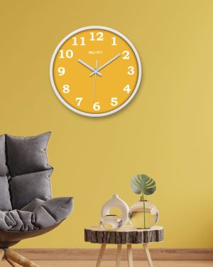 Wall Clock 12 Inch Analog Decorative Latest Wall Clock Tic-Toc Movement Classic Clock (White)