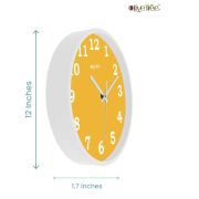 Wall Clock 12 Inch Analog Decorative Latest Wall Clock Tic-Toc Movement Classic Clock (White)