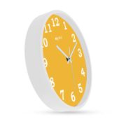 Wall Clock 12 Inch Analog Decorative Latest Wall Clock Tic-Toc Movement Classic Clock (White)