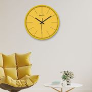 Wall Clock 12 Inch Analog Decorative Latest Wall Clock Tic-Toc Movement Classic (Yellow)