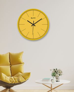 Wall Clock 12 Inch Analog Decorative Latest Wall Clock Tic-Toc Movement Classic (Yellow)