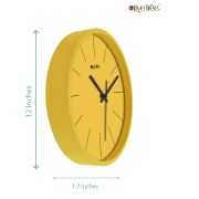 Wall Clock 12 Inch Analog Decorative Latest Wall Clock Tic-Toc Movement Classic (Yellow)