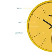 Wall Clock 12 Inch Analog Decorative Latest Wall Clock Tic-Toc Movement Classic (Yellow)