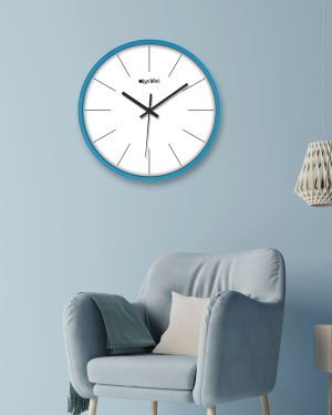 Wall Clock Analog Decorative Latest Wall Clock Tic-Toc Movement Classic (Blue)