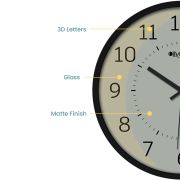 Wall Clock Analog Decorative Latest Wall Clock Tic-Toc Movement Classic (Black)