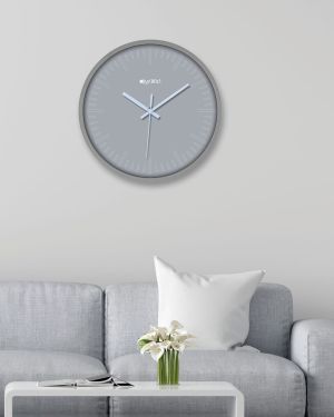 Wall Clock 12 Inch Analog Decorative Latest Wall Clock Tic-Toc Movement Classic Clock (Grey)