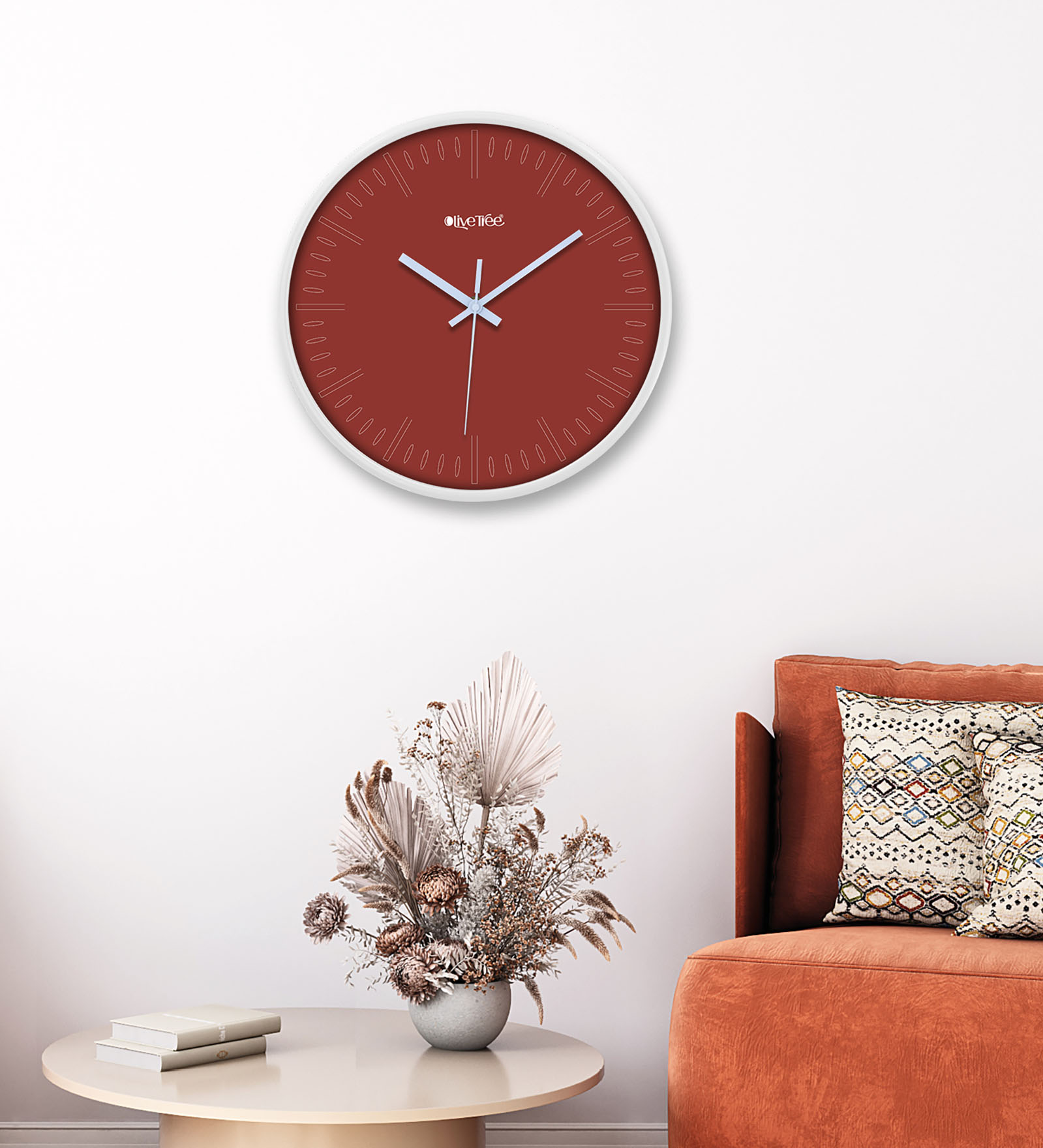 Wall Clock 12 Inch Analog Decorative Latest Wall Clock Tic-Toc Movement Classic Clock (White)