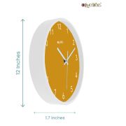 Olive TreeWall Clock 12 Inch Analog Decorative Latest Wall Clock Tic-Toc Movement Classic Clock Battery Operated Round Easy to Read for Room (White)