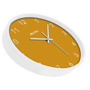 Olive TreeWall Clock 12 Inch Analog Decorative Latest Wall Clock Tic-Toc Movement Classic Clock Battery Operated Round Easy to Read for Room (White)