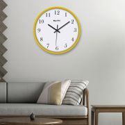 Wall Clock 12 Inch Analog Decorative Latest Wall Clock Tic-Toc Movement Classic Clock (Yellow)