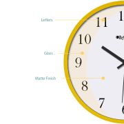 Wall Clock 12 Inch Analog Decorative Latest Wall Clock Tic-Toc Movement Classic Clock (Yellow)