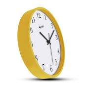 Wall Clock 12 Inch Analog Decorative Latest Wall Clock Tic-Toc Movement Classic Clock (Yellow)