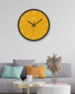 Wall Clock 12 Inch Analog Decorative Latest Wall Clock Tic-Toc Movement Classic Clock (Black)