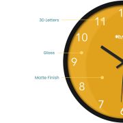 Wall Clock 12 Inch Analog Decorative Latest Wall Clock Tic-Toc Movement Classic Clock (Black)