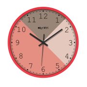 Wall Clock 12 Inch Analog Decorative Latest Wall Clock Tic-Toc Movement Classic Clock (Red)