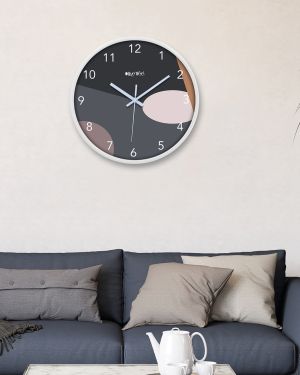 Wall Clock 12 Inch Analog Decorative Latest Wall Clock Tic-Toc Movement Classic Clock (White)