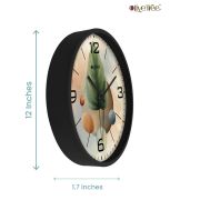 Wall Clock 12 Inch Analog Decorative Latest Wall Clock Tic-Toc Movement Classic (Black)