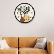 Wall Clock 12 Inch Analog Decorative Latest Wall Clock Tic-Toc Movement Classic (Black)