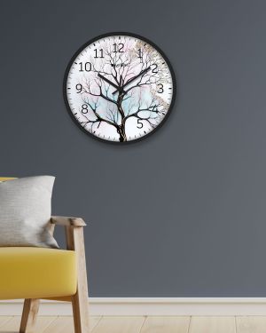 Wall Clock 12 Inch Analog Decorative Latest Wall Clock Tic-Toc Movement Classic Clock (Black)