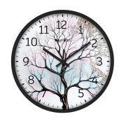 Wall Clock 12 Inch Analog Decorative Latest Wall Clock Tic-Toc Movement Classic Clock (Black)