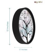 Wall Clock 12 Inch Analog Decorative Latest Wall Clock Tic-Toc Movement Classic Clock (Black)