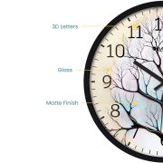 Wall Clock 12 Inch Analog Decorative Latest Wall Clock Tic-Toc Movement Classic Clock (Black)