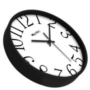 Olive TreeWall Clock 12 Inch Analog Decorative Latest Wall Clock Tic-Toc Movement Classic Clock Battery Operated Round Easy to Read for Room (Black)