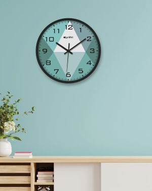 Wall Clock 12 Inch Analog Decorative Latest Wall Clock Tic-Toc Movement (Black)