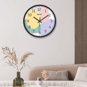 Wall Clock 12 Inch Analog Decorative Latest Wall Clock Tic-Toc Movement Classic Clock (Black)