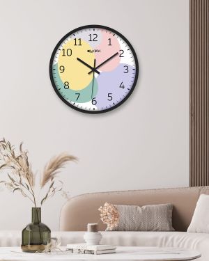 Wall Clock 12 Inch Analog Decorative Latest Wall Clock Tic-Toc Movement Classic Clock (Black)