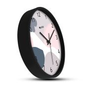 Wall Clock 12 Inch Analog Decorative Latest Wall Clock Tic-Toc Movement Classic Clock (Black)