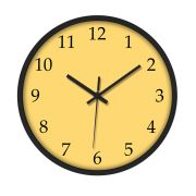 Olive TreeWall Clock 12 Inch Analog Decorative Latest Wall Clock Tic-Toc Movement Classic Clock Battery Operated Round Easy to Read for Room (Black)