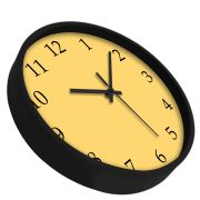 Olive TreeWall Clock 12 Inch Analog Decorative Latest Wall Clock Tic-Toc Movement Classic Clock Battery Operated Round Easy to Read for Room (Black)