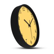 Olive TreeWall Clock 12 Inch Analog Decorative Latest Wall Clock Tic-Toc Movement Classic Clock Battery Operated Round Easy to Read for Room (Black)