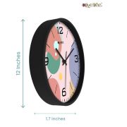 Wall Clock 12 Inch Analog Decorative Latest Wall Clock Tic-Toc Movement Classic (Black)