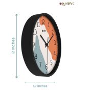 Wall Clock 12 Inch Analog Decorative Latest Wall Clock Tic-Toc Movement Classic (Black)