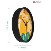 Analog Decorative Latest Wall Clock Tic-Toc Movement Classic (Black)