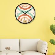 Olive TreeWall Clock 12 Inch Analog Decorative Latest Wall Clock Tic-Toc Movement Classic Clock Battery Operated Round Easy to Read for Room (Black)